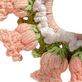 Maxbell Knitted Hair Tie Crochet Ponytail Holder Scrunchie for Gift Festival Wedding Pink
