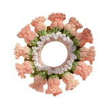 Maxbell Knitted Hair Tie Crochet Ponytail Holder Scrunchie for Gift Festival Wedding Pink