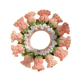Maxbell Knitted Hair Tie Crochet Ponytail Holder Scrunchie for Gift Festival Wedding Pink