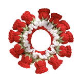 Maxbell Knitted Hair Tie Crochet Ponytail Holder Scrunchie for Gift Festival Wedding Red