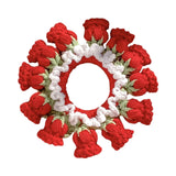 Maxbell Knitted Hair Tie Crochet Ponytail Holder Scrunchie for Gift Festival Wedding Red