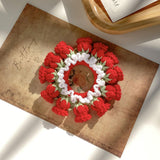 Maxbell Knitted Hair Tie Crochet Ponytail Holder Scrunchie for Gift Festival Wedding Red