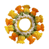 Maxbell Knitted Hair Tie Crochet Ponytail Holder Scrunchie for Gift Festival Wedding Orange