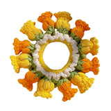 Maxbell Knitted Hair Tie Crochet Ponytail Holder Scrunchie for Gift Festival Wedding Orange