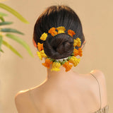 Maxbell Knitted Hair Tie Crochet Ponytail Holder Scrunchie for Gift Festival Wedding Orange