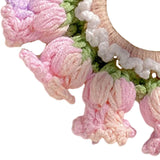 Maxbell Knitted Hair Tie Crochet Ponytail Holder Scrunchie for Gift Festival Wedding Light Purple