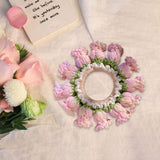 Maxbell Knitted Hair Tie Crochet Ponytail Holder Scrunchie for Gift Festival Wedding Light Purple