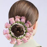 Maxbell Knitted Hair Tie Crochet Ponytail Holder Scrunchie for Gift Festival Wedding Light Purple