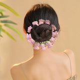 Maxbell Knitted Hair Tie Crochet Ponytail Holder Scrunchie for Gift Festival Wedding Light Purple