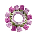 Maxbell Knitted Hair Tie Crochet Ponytail Holder Scrunchie for Gift Festival Wedding Deep Purple