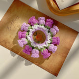 Maxbell Knitted Hair Tie Crochet Ponytail Holder Scrunchie for Gift Festival Wedding Deep Purple
