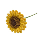 Maxbell Crochet Flower Vivid Bouquet for Party Supplies Graduation Table Centerpiece Orange