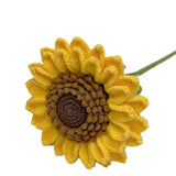Maxbell Crochet Flower Vivid Bouquet for Party Supplies Graduation Table Centerpiece Orange