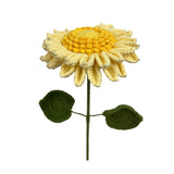 Maxbell Crochet Flower Vivid Bouquet for Party Supplies Graduation Table Centerpiece Yellow
