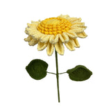 Maxbell Crochet Flower Vivid Bouquet for Party Supplies Graduation Table Centerpiece Yellow