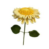 Maxbell Crochet Flower Vivid Bouquet for Party Supplies Graduation Table Centerpiece Yellow