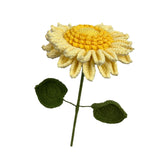 Maxbell Crochet Flower Vivid Bouquet for Party Supplies Graduation Table Centerpiece Yellow