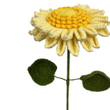 Maxbell Crochet Flower Vivid Bouquet for Party Supplies Graduation Table Centerpiece Yellow