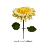 Maxbell Crochet Flower Vivid Bouquet for Party Supplies Graduation Table Centerpiece Yellow