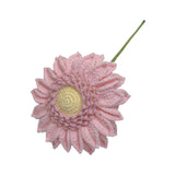 Maxbell Crochet Flower Vivid Bouquet for Party Supplies Graduation Table Centerpiece Pink
