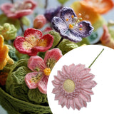 Maxbell Crochet Flower Vivid Bouquet for Party Supplies Graduation Table Centerpiece Pink