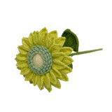 Maxbell Crochet Flower Vivid Bouquet for Party Supplies Graduation Table Centerpiece Yellow and Green