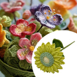 Maxbell Crochet Flower Vivid Bouquet for Party Supplies Graduation Table Centerpiece Yellow and Green