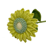 Maxbell Crochet Flower Vivid Bouquet for Party Supplies Graduation Table Centerpiece Yellow and Green