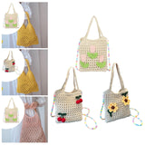 Maxbell Floral Crocheted Crossbody Bag Travel Working Ladies Gift Handwoven Tote Bag tulip