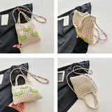 Maxbell Floral Crocheted Crossbody Bag Travel Working Ladies Gift Handwoven Tote Bag tulip