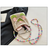 Maxbell Floral Crocheted Crossbody Bag Travel Working Ladies Gift Handwoven Tote Bag tulip