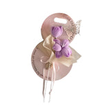 Maxbell Simulation Bouquet Mother's Day Gift for Graduation Valentine's Day Birthday Purple