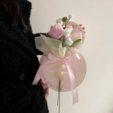 Maxbell Simulation Bouquet Mother's Day Gift for Graduation Valentine's Day Birthday Pink Bell Flower