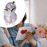 Maxbell Simulation Bouquet Mother's Day Gift for Graduation Valentine's Day Birthday Purple Bell Flower