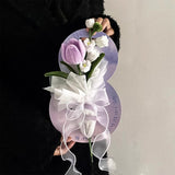 Maxbell Simulation Bouquet Mother's Day Gift for Graduation Valentine's Day Birthday Purple Bell Flower