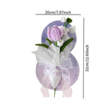 Maxbell Simulation Bouquet Mother's Day Gift for Graduation Valentine's Day Birthday Purple Bell Flower