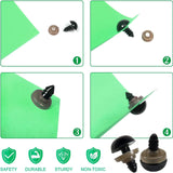 Maxbell 792 Pieces Safety Eyes and Noses Decor for Arts Plush Animals Plush Toy Bear