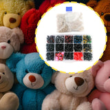 Maxbell 792 Pieces Safety Eyes and Noses Decor for Arts Plush Animals Plush Toy Bear