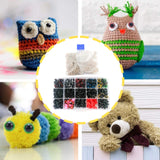 Maxbell 792 Pieces Safety Eyes and Noses Decor for Arts Plush Animals Plush Toy Bear