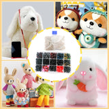 Maxbell 792 Pieces Safety Eyes and Noses Decor for Arts Plush Animals Plush Toy Bear