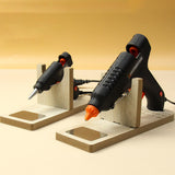 Maxbell Hot Glue Tool Holder Wooden for Arts Crafts DIY Quickly Home Repairs Sealing