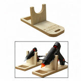 Maxbell Hot Glue Tool Holder Wooden for Arts Crafts DIY Quickly Home Repairs Sealing