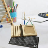 Maxbell Model Pieces Shelf DIY Workstations Space Saving Home Use Wooden Model Shelf 5 Slots 12cmx22cm