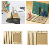 Maxbell Model Pieces Shelf DIY Workstations Space Saving Home Use Wooden Model Shelf 5 Slots 12cmx22cm