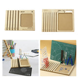 Maxbell Model Pieces Shelf DIY Workstations Space Saving Home Use Wooden Model Shelf 5 Slots 12cmx22cm