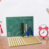 Maxbell Model Pieces Shelf DIY Workstations Space Saving Home Use Wooden Model Shelf 7 Slots 29cmx22cm