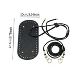 Maxbell Bag Bottom Base with Shoulder Strap and Drawstring for Purse Tote Bag Making Black
