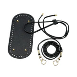Maxbell Bag Bottom Base with Shoulder Strap and Drawstring for Purse Tote Bag Making Black