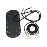 Maxbell Bag Bottom Base with Shoulder Strap and Drawstring for Purse Tote Bag Making Black