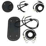 Maxbell Bag Bottom Base with Shoulder Strap and Drawstring for Purse Tote Bag Making Black